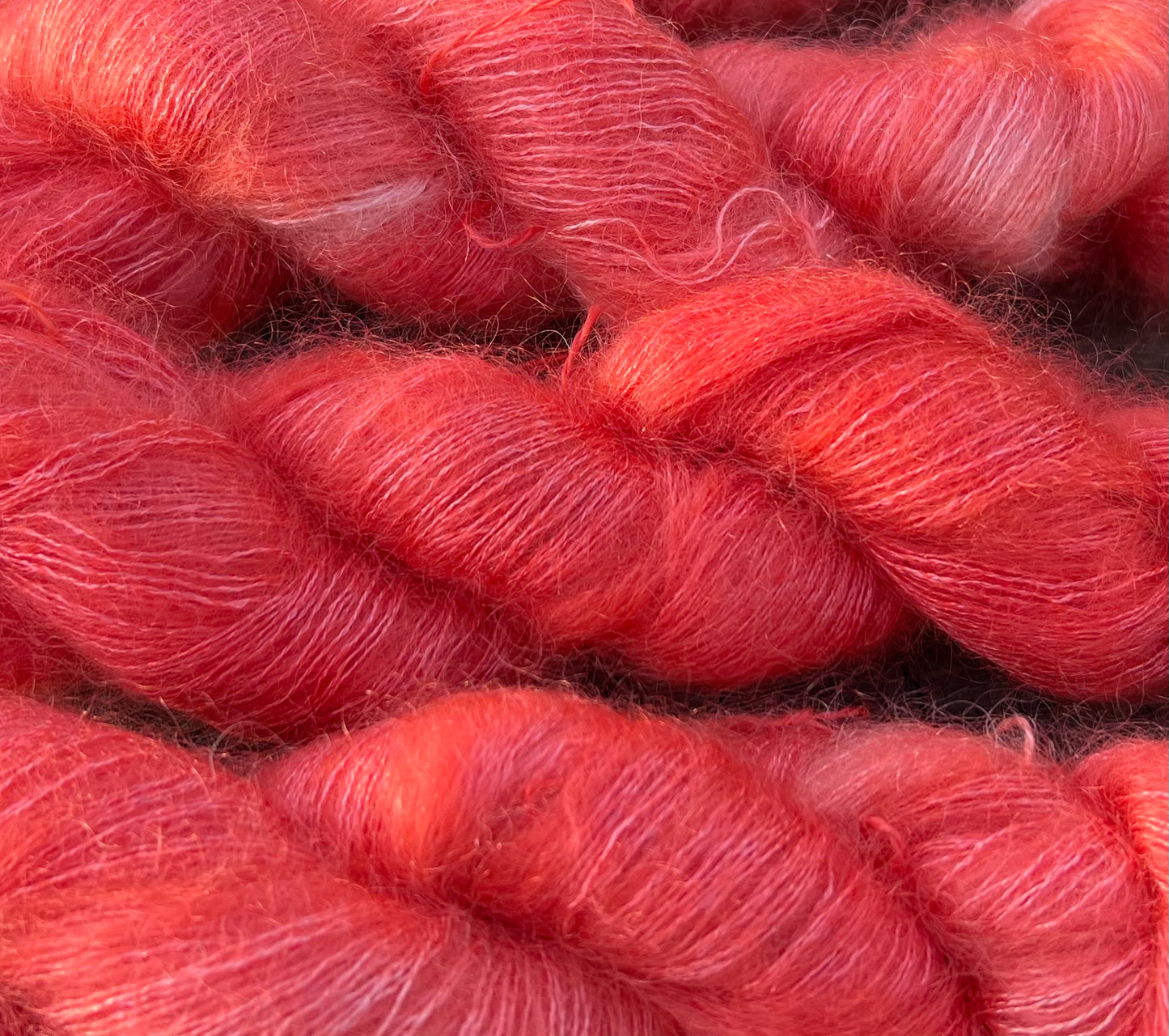 Håndfarvet silkemohair 60/40