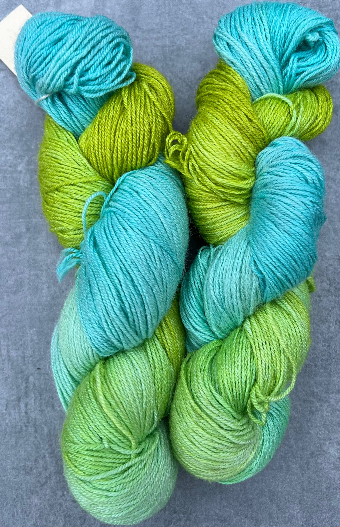 Håndfarvet merino og silke