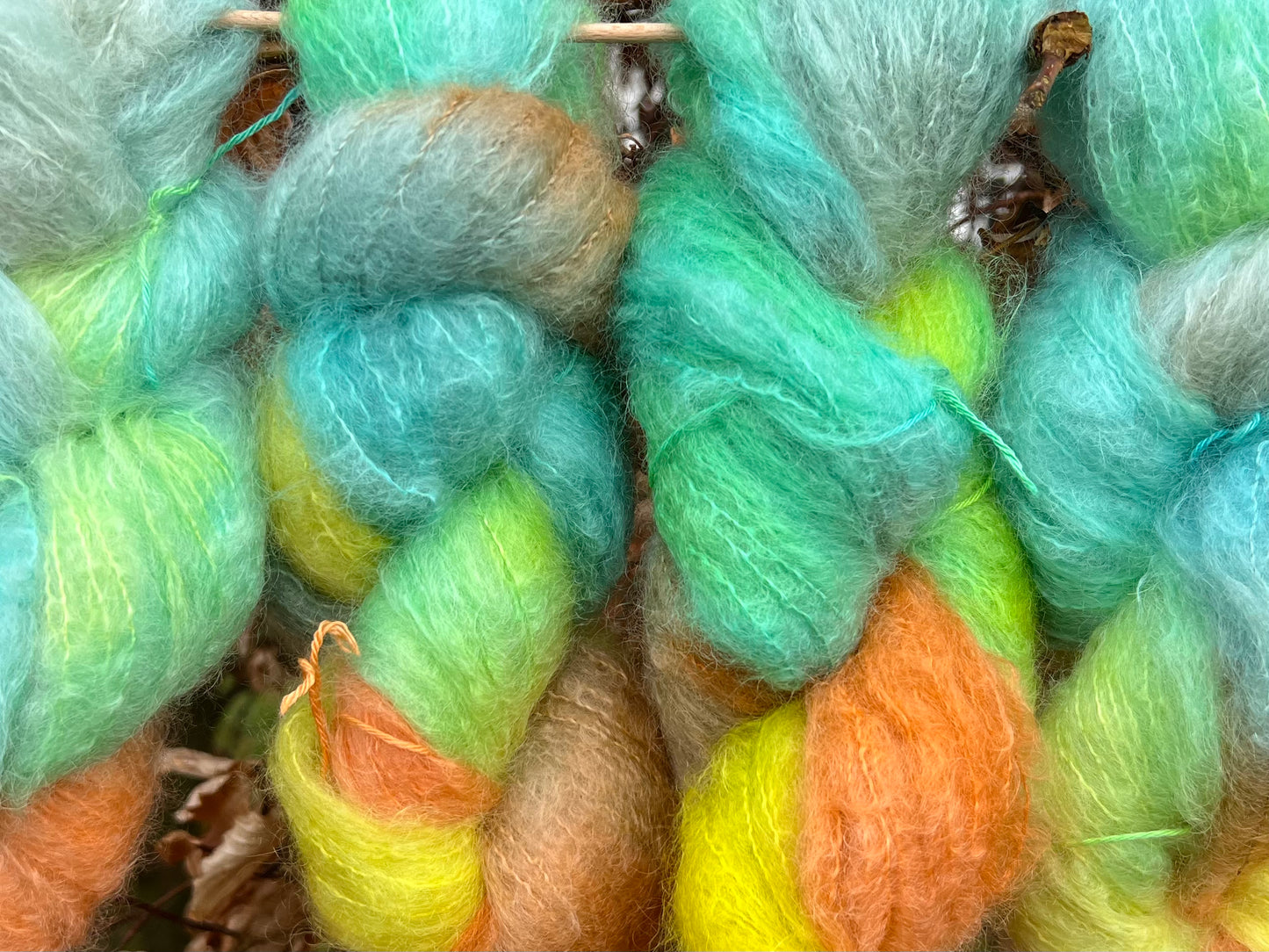 Håndfarvet Chunky Mohair