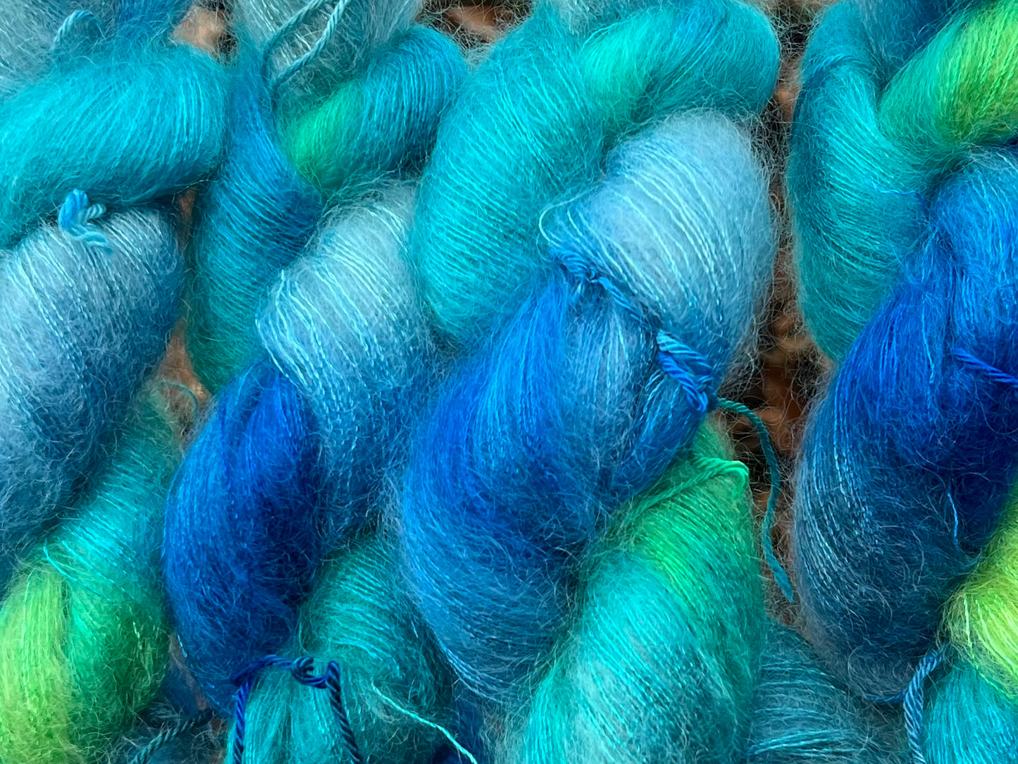 Håndfarvet silkemohair 60/40