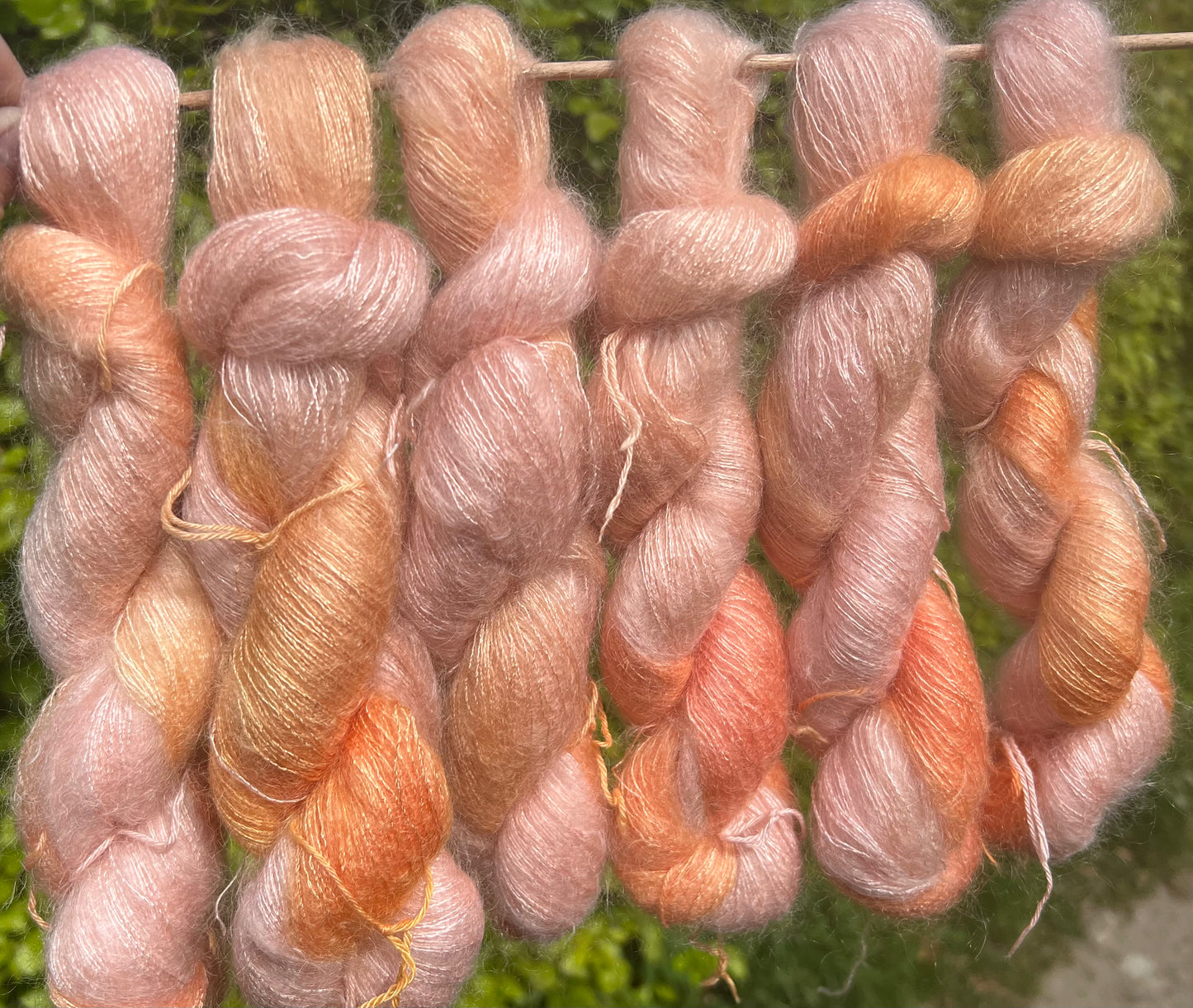 Håndfarvet silkemohair 60/40
