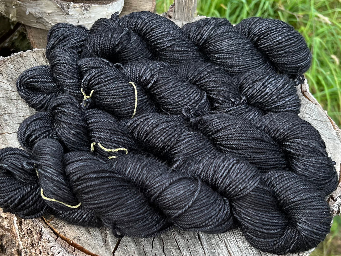 Håndfarvet sw merino og morbærsilke