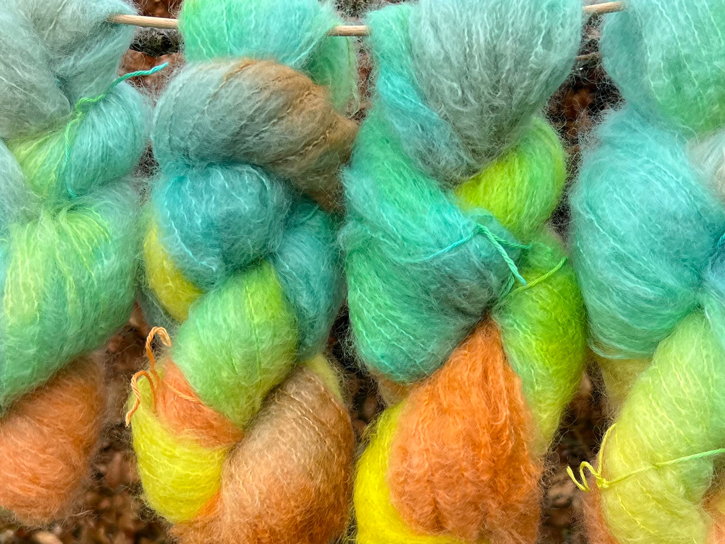 Håndfarvet Chunky Mohair