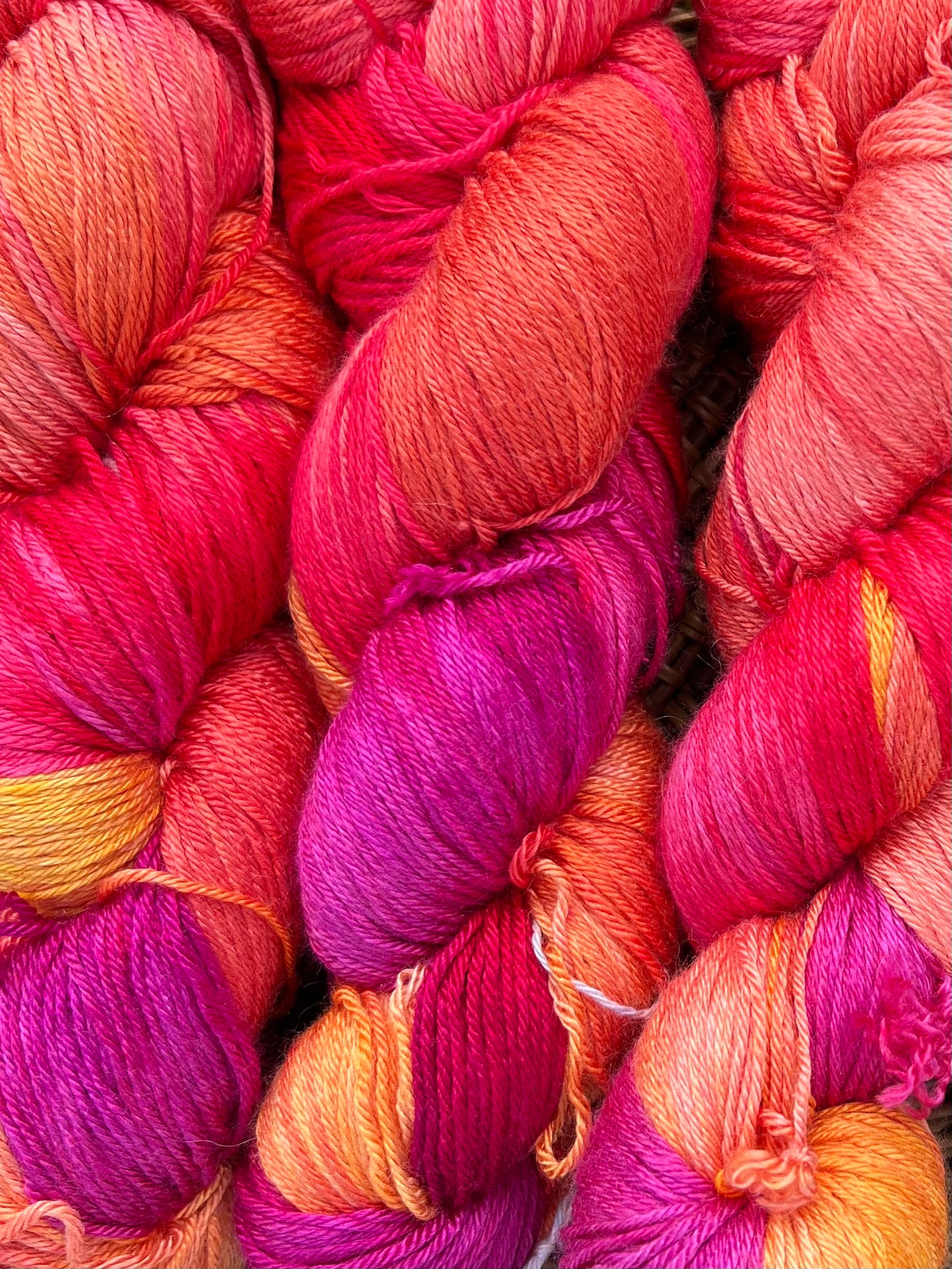 Håndfarvet merino og morbærsilke