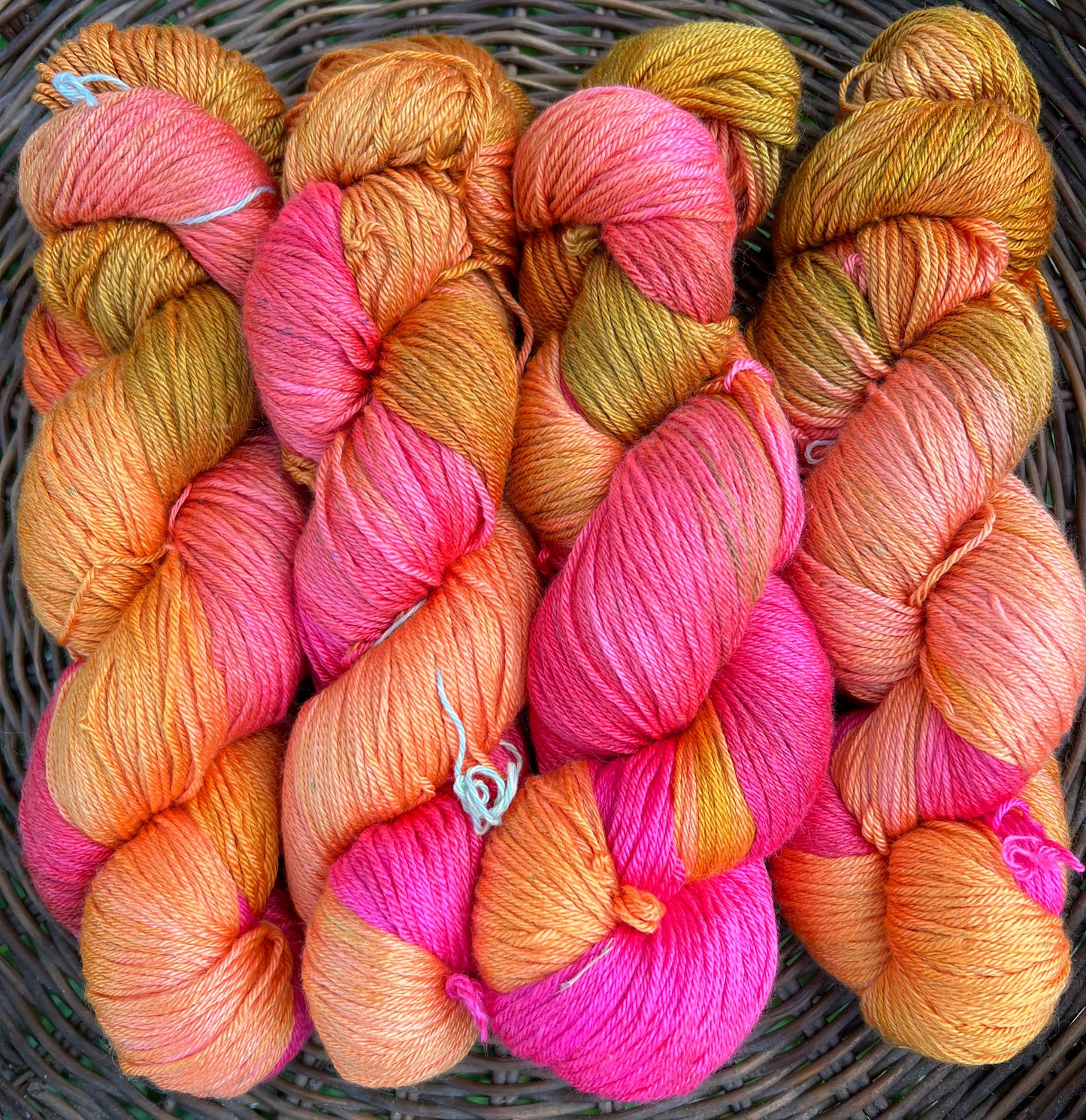 Håndfarvet merino og morbærsilke