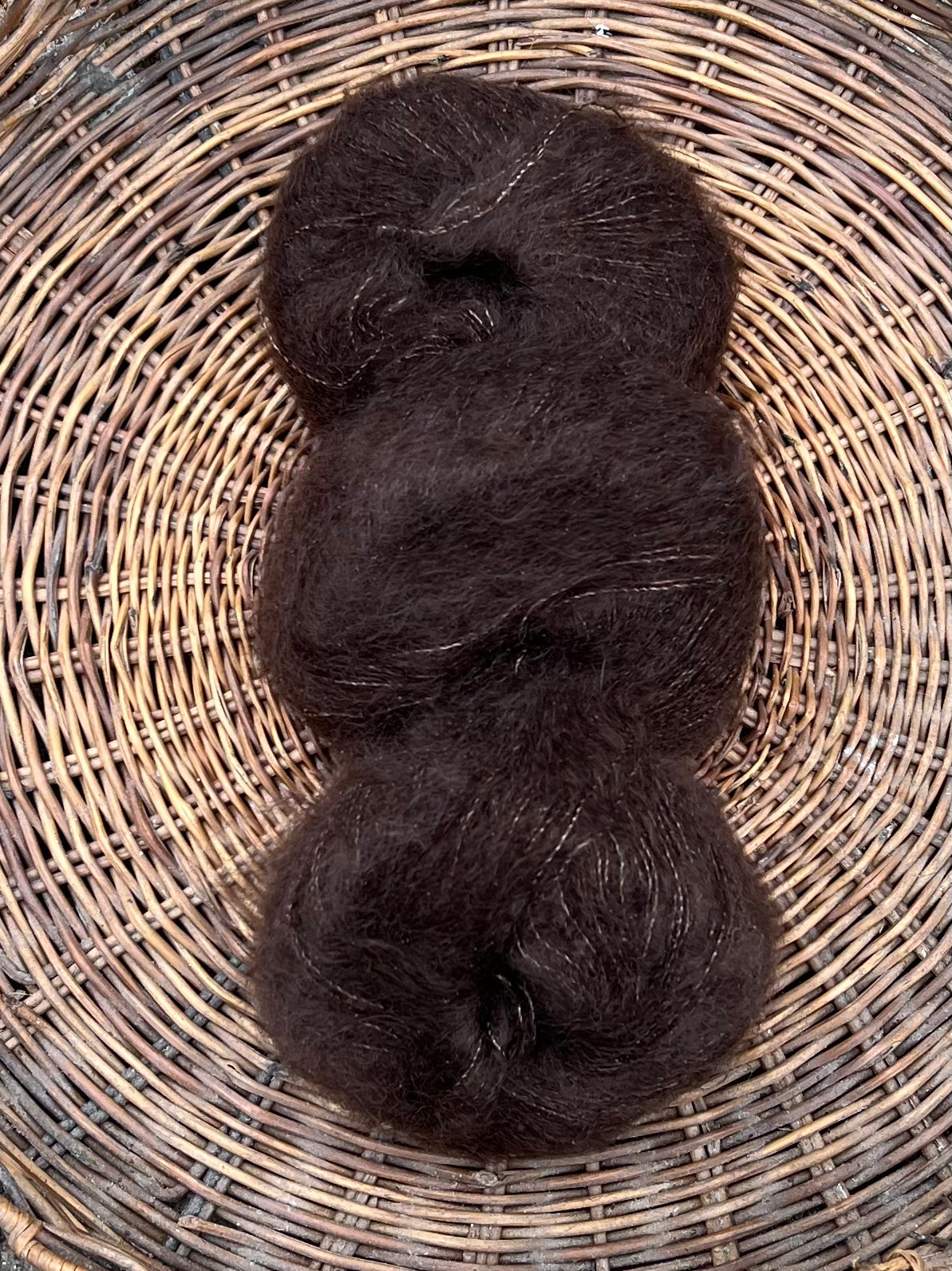 Silkemohair 80/20 Mørk Bark