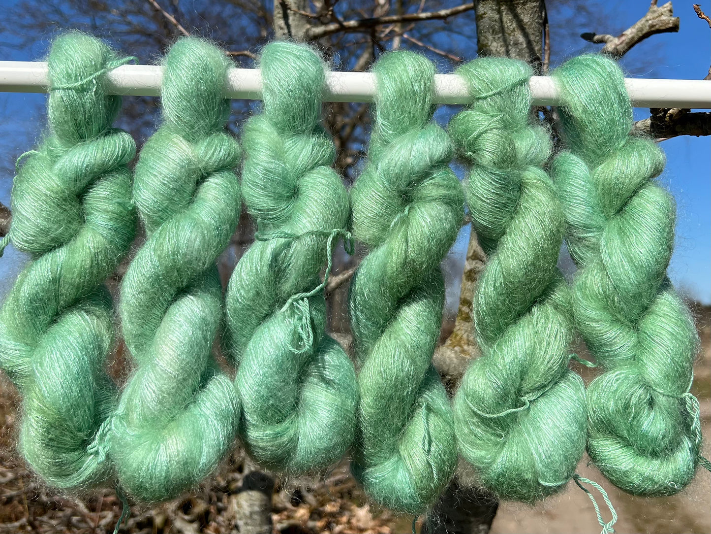 Håndfarvet silkemohair 60/40