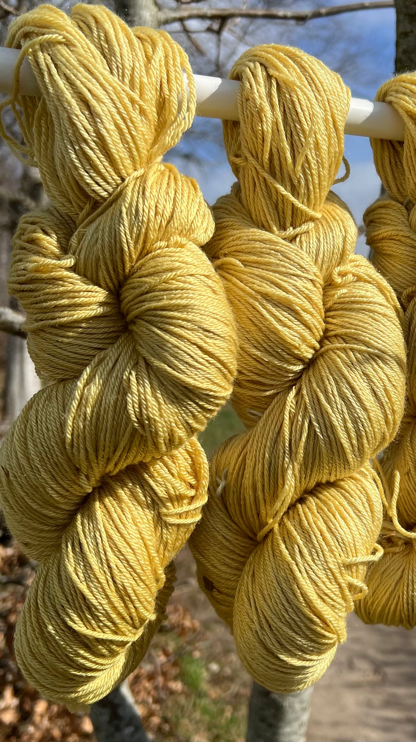 Håndfarvet merino og morbærsilke 50/50