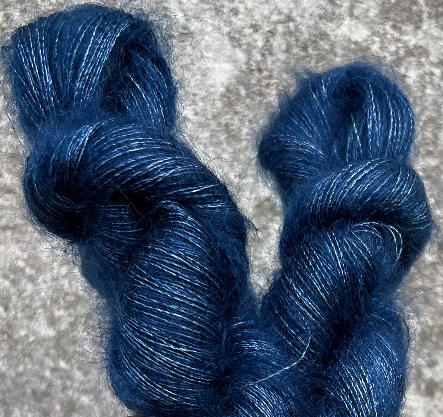 Silkemohair 60/40 Blå