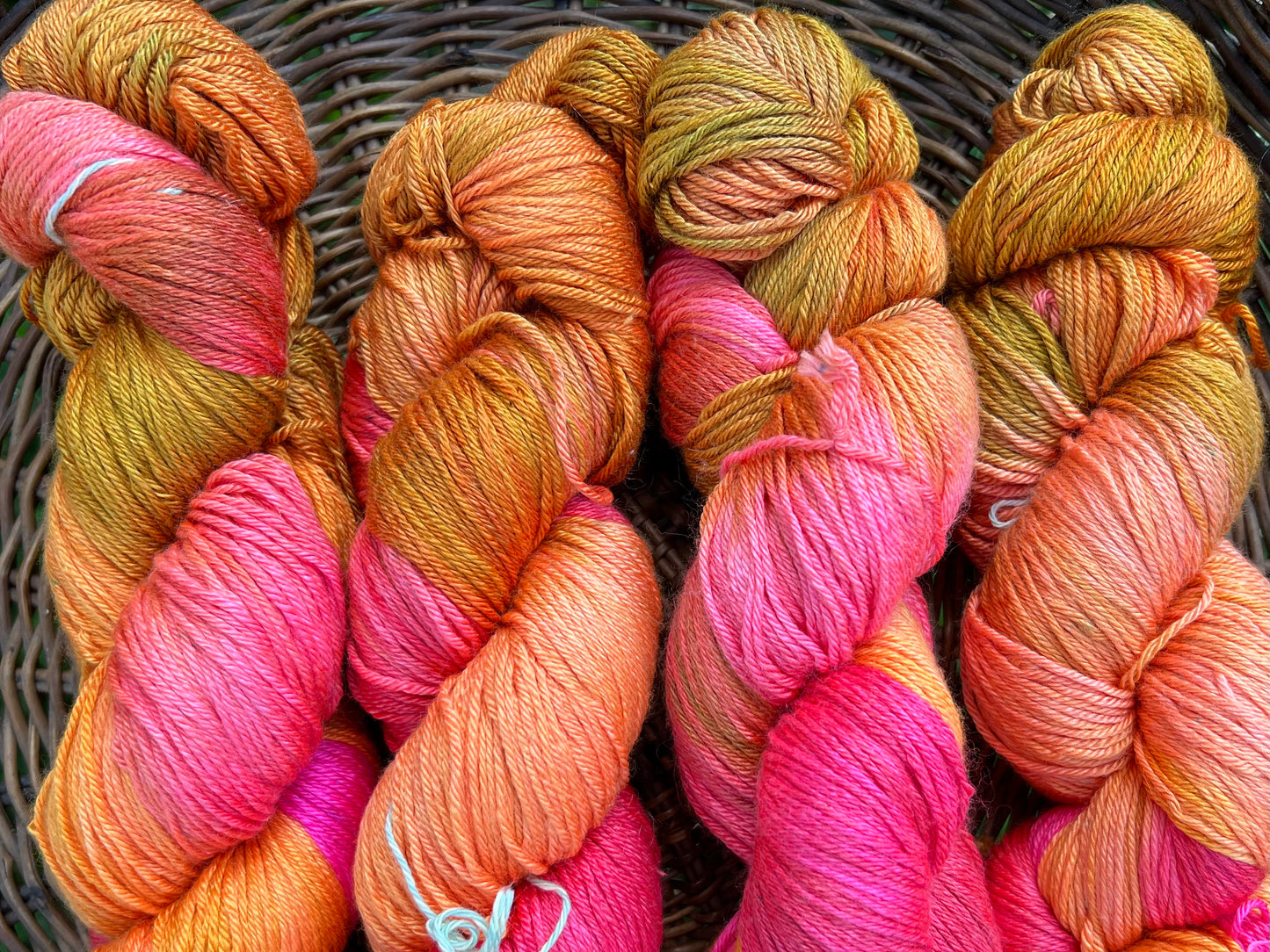 Håndfarvet merino og morbærsilke