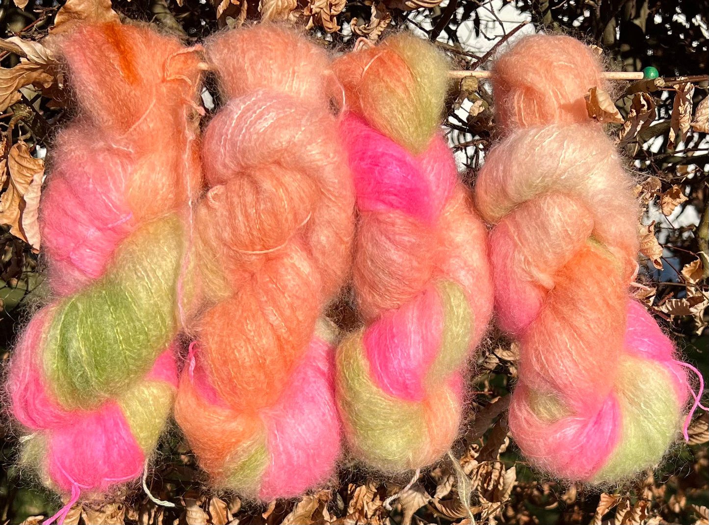 Håndfarvet Chunky Mohair