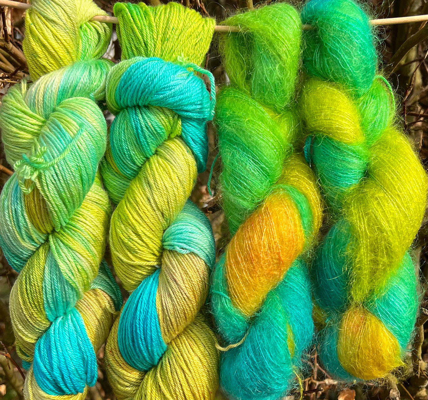 Sæt til t-shirt 🩵💚💛