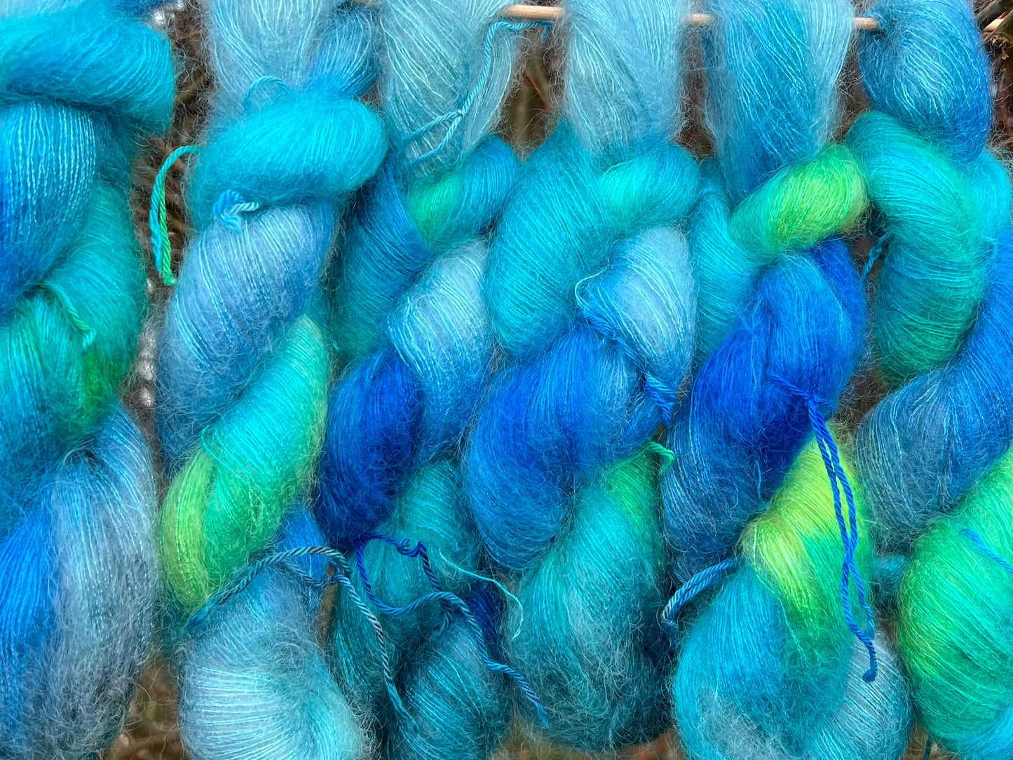 Håndfarvet silkemohair 60/40