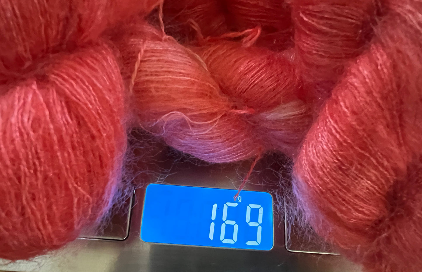 Håndfarvet silkemohair 60/40
