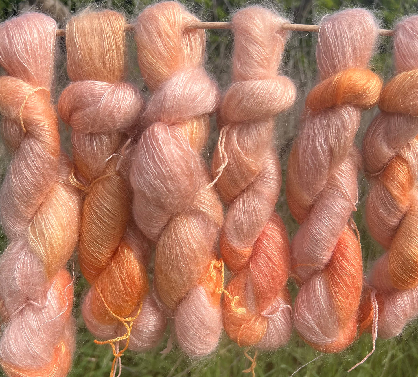Håndfarvet silkemohair 60/40