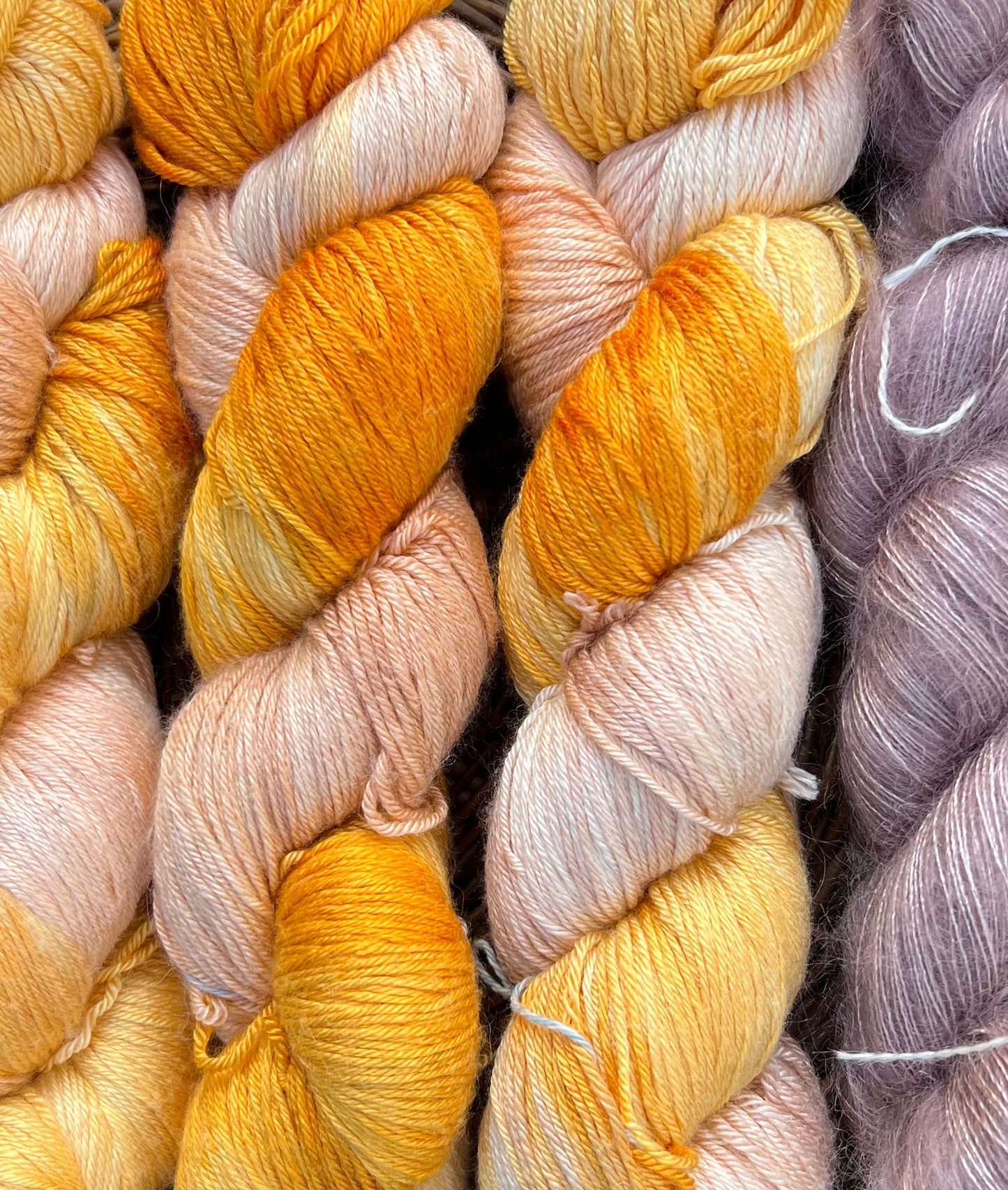 Håndfarvet merino og morbærsilke