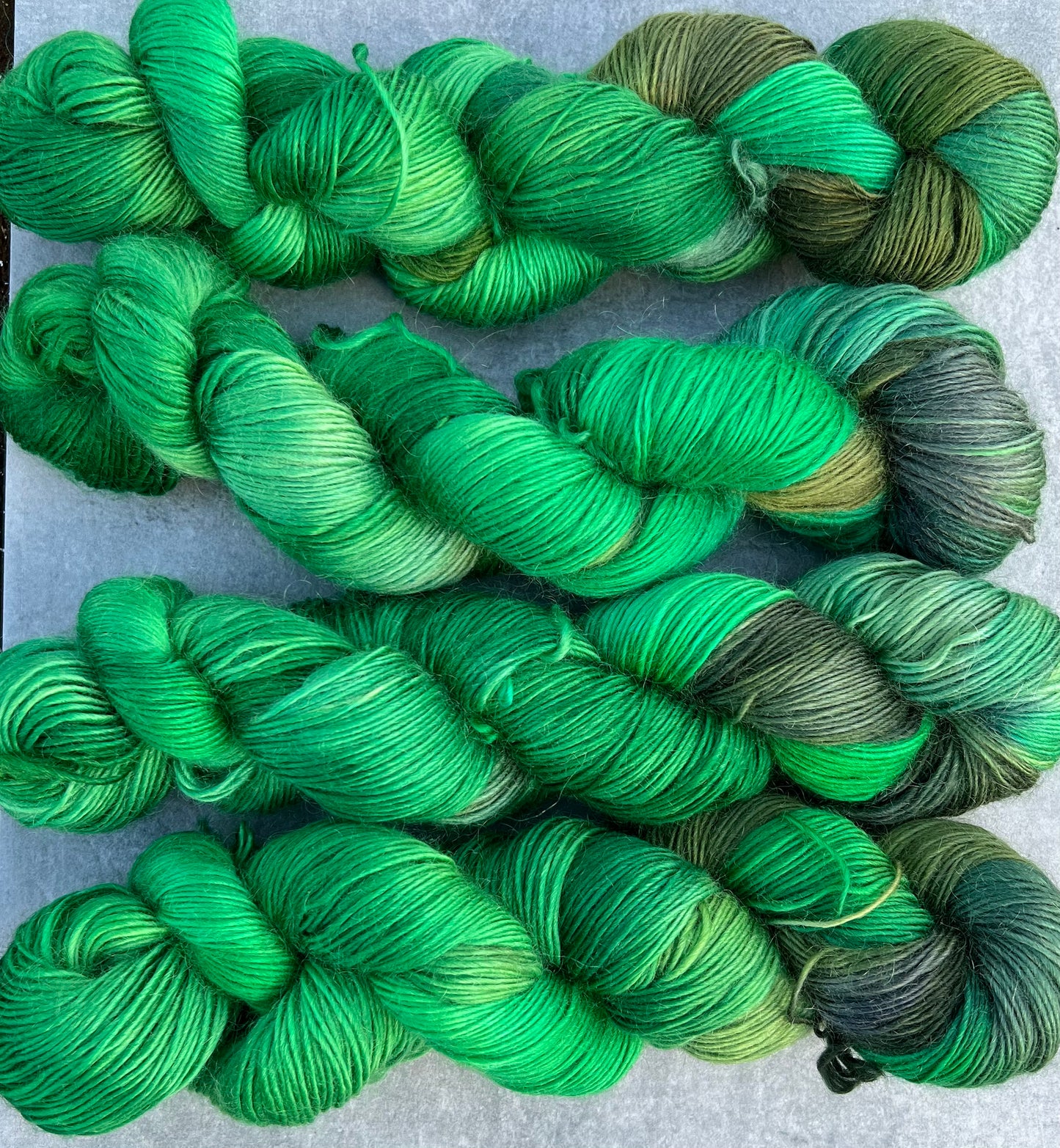 Håndfarvet merino og mohair