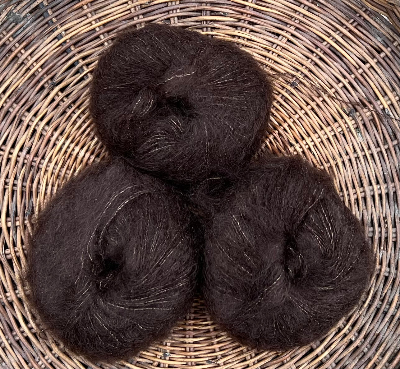 Silkemohair 80/20 Mørk Bark