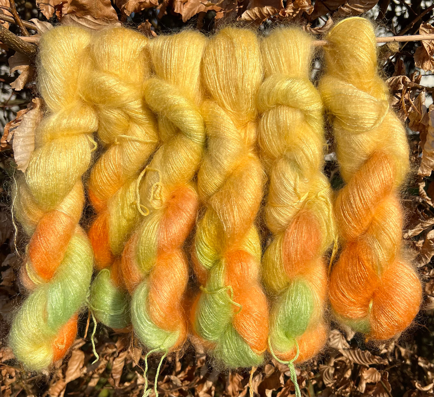 Håndfarvet silke Mohair 60/40
