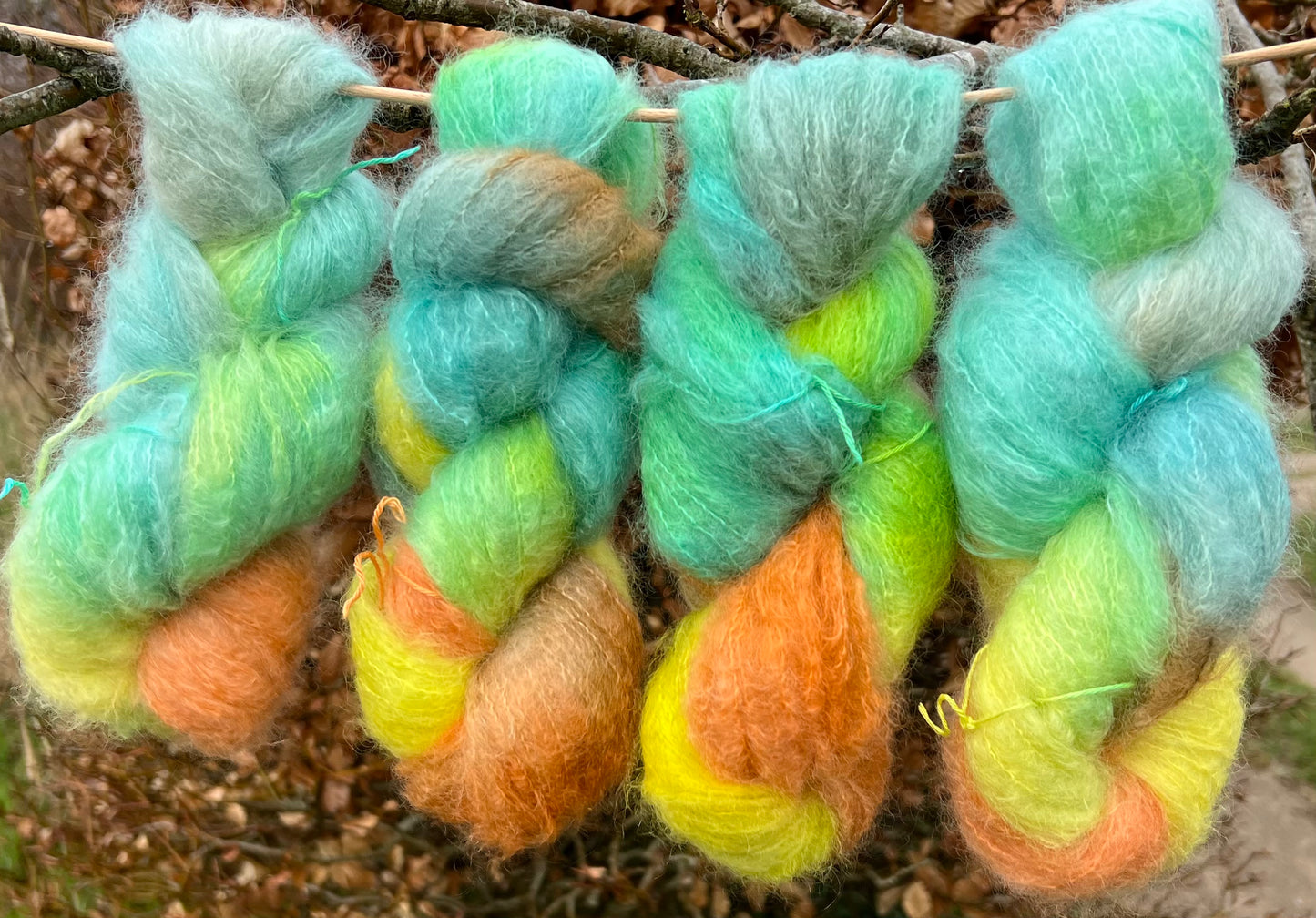 Håndfarvet Chunky Mohair