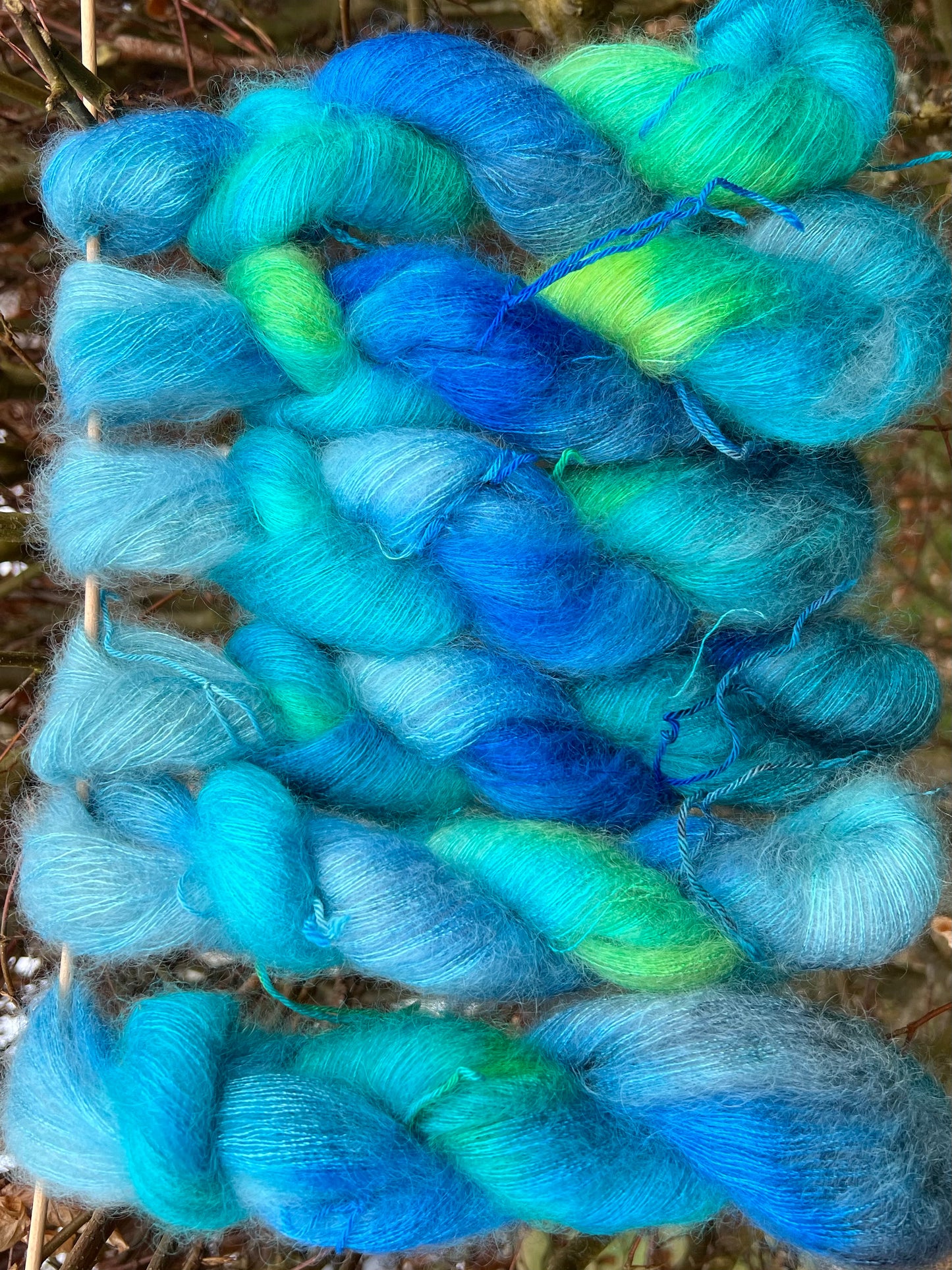 Håndfarvet silkemohair 60/40