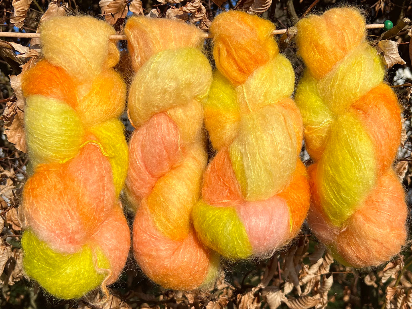 Håndfarvet Chunky Mohair