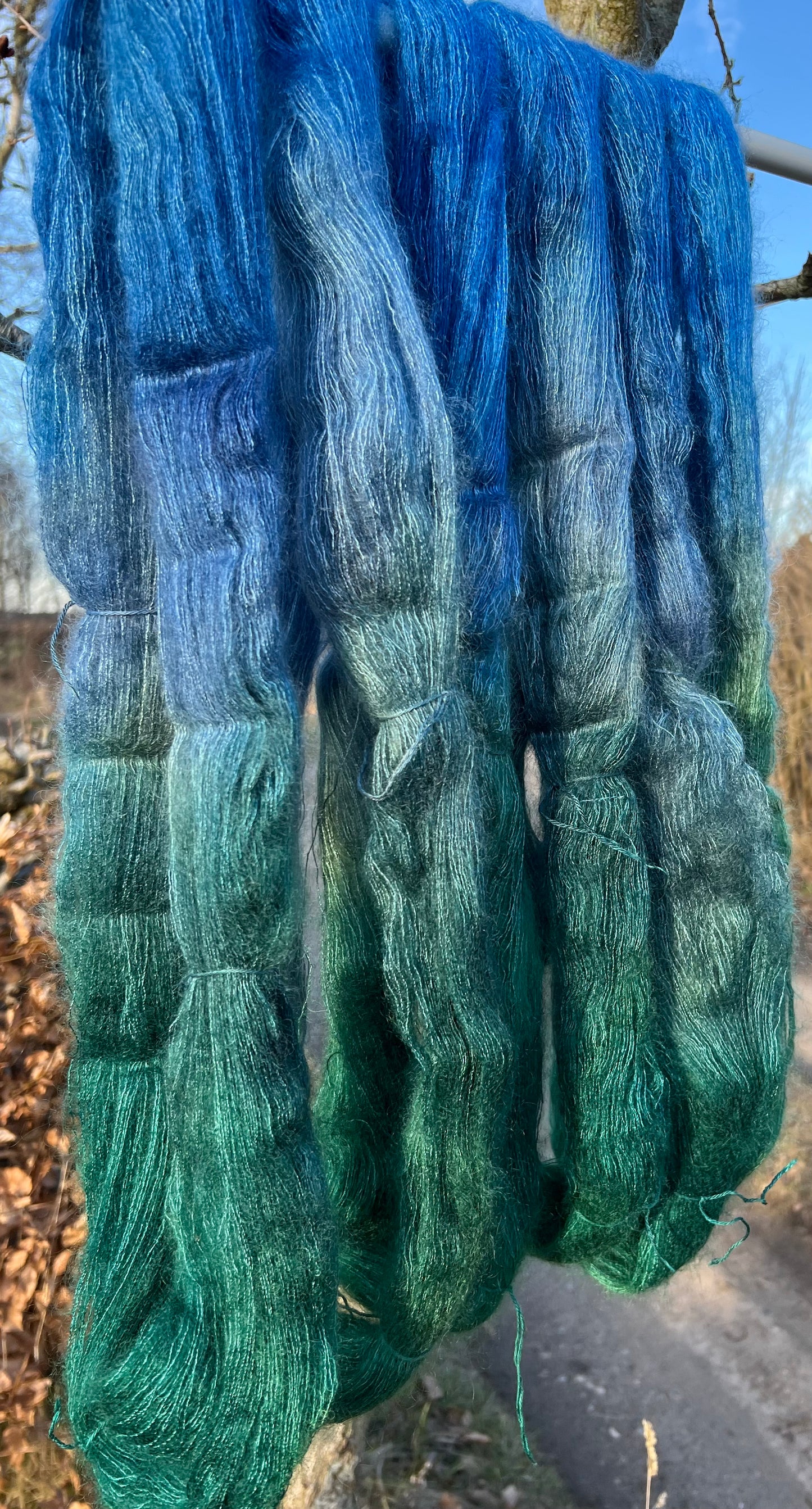 Håndfarvet silkemohair 60/40