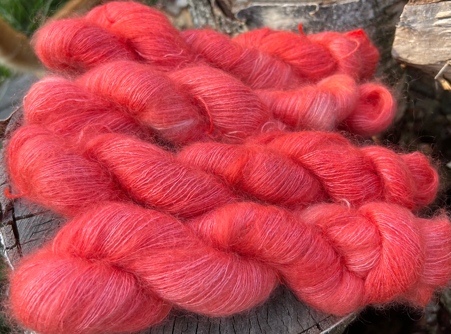 Håndfarvet silkemohair 60/40