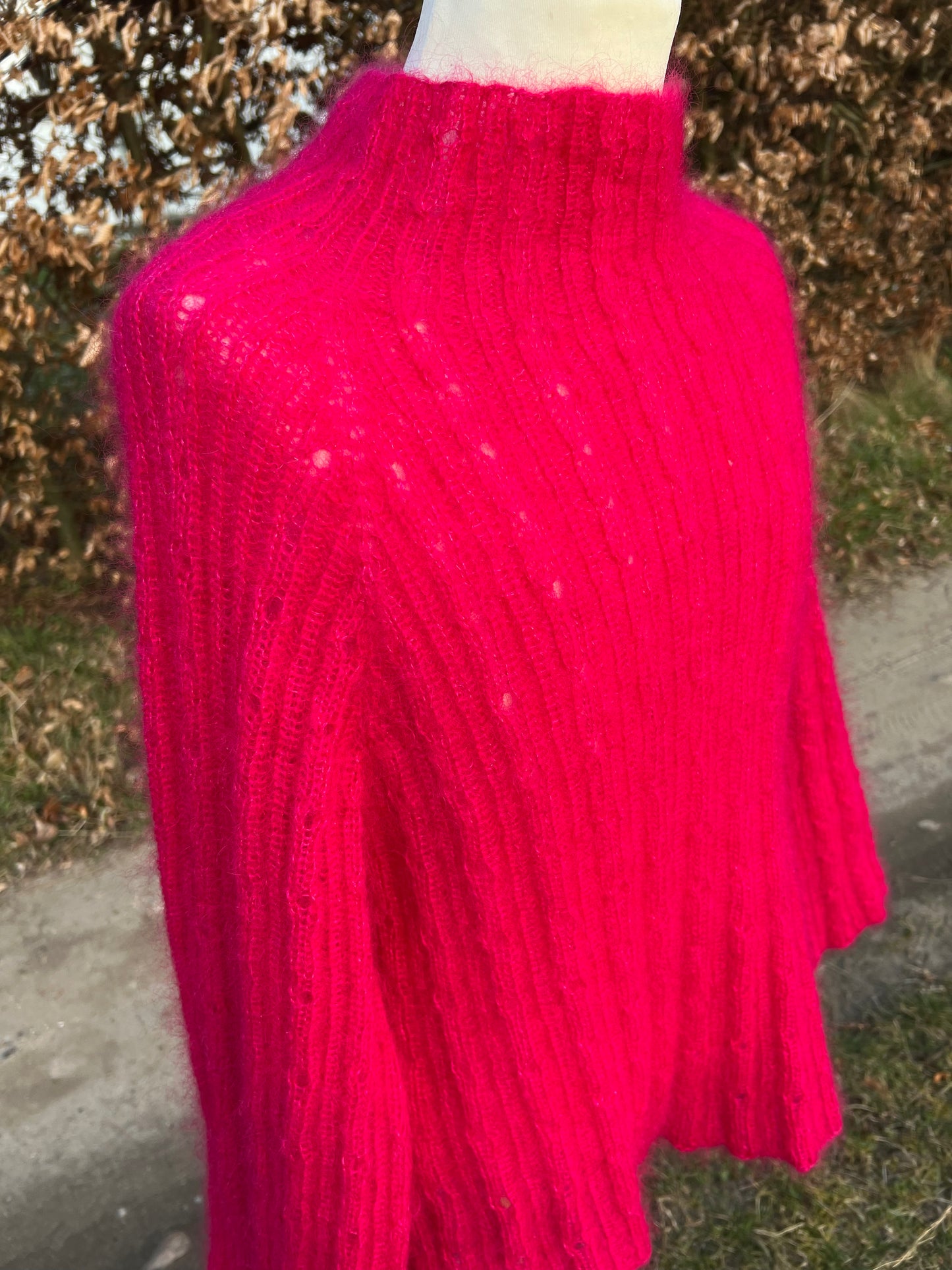 Velfærdsmohair Hindbær