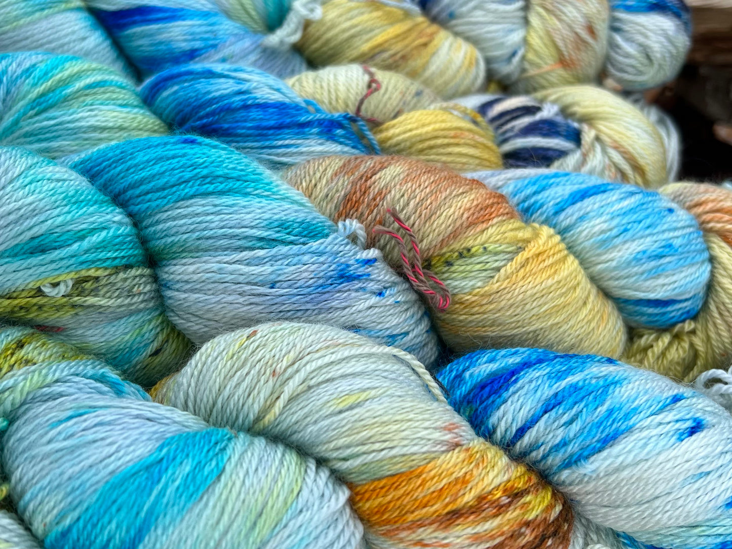 Håndfarvet sw merino/silke/cashmere
