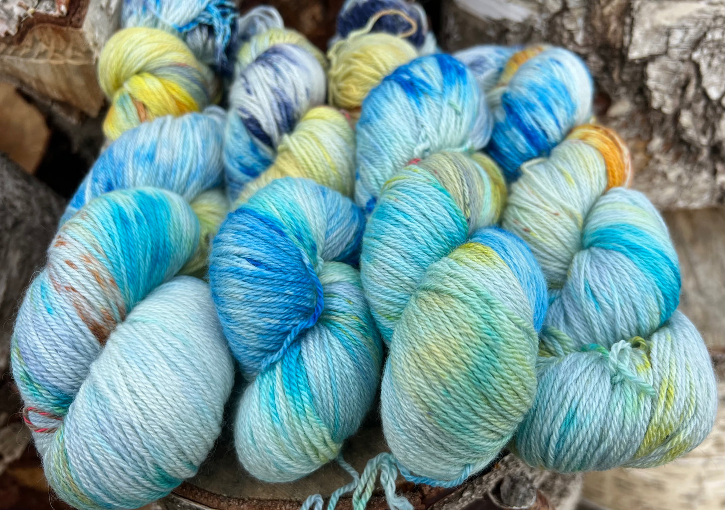 Håndfarvet sw merino/silke/cashmere