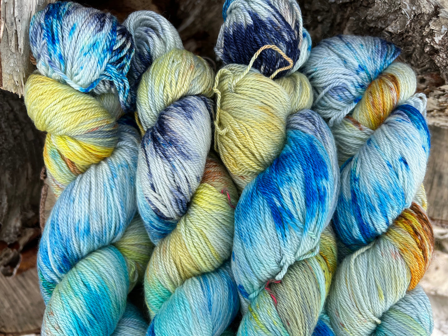Håndfarvet sw merino/silke/cashmere