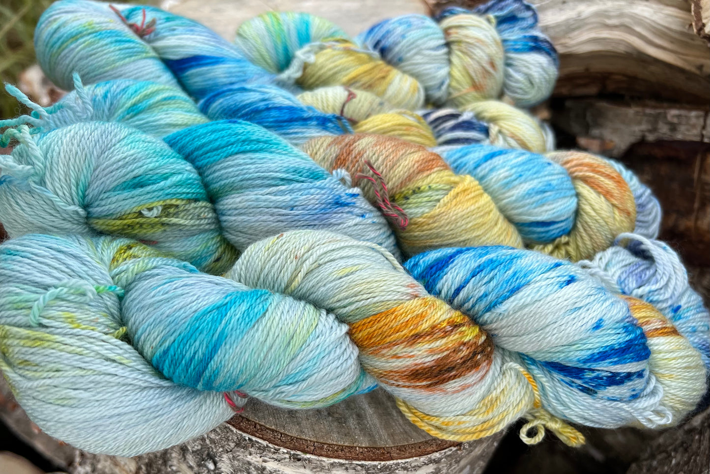 Håndfarvet sw merino/silke/cashmere