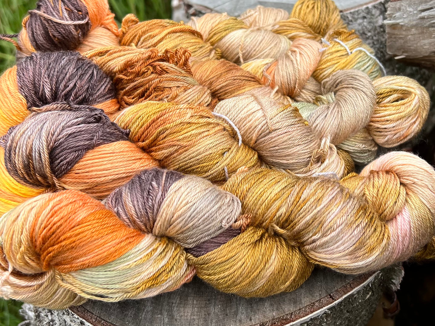 Håndfarvet sw merino og morbærsilke 50/50