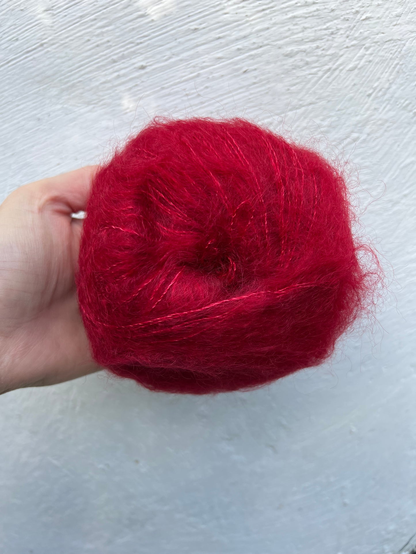 Silkemohair 80/20 rød