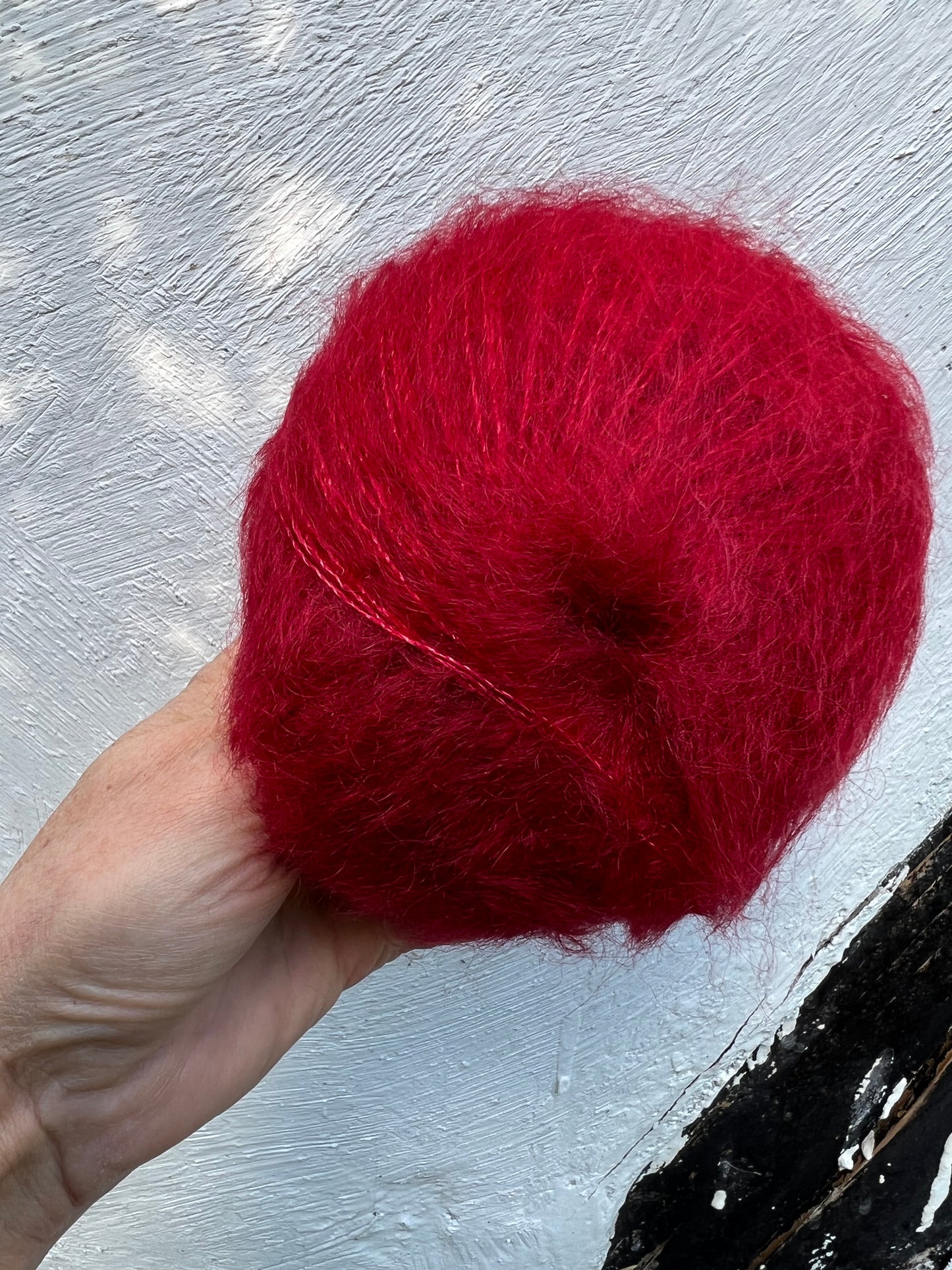 Silkemohair 80/20 rød