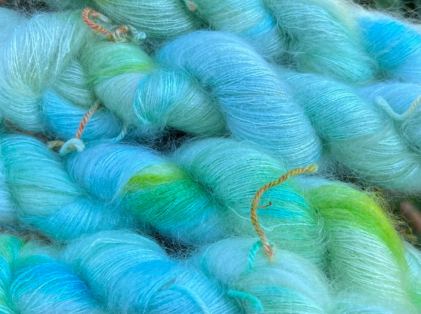 Håndfarvet silkemohair 60/40