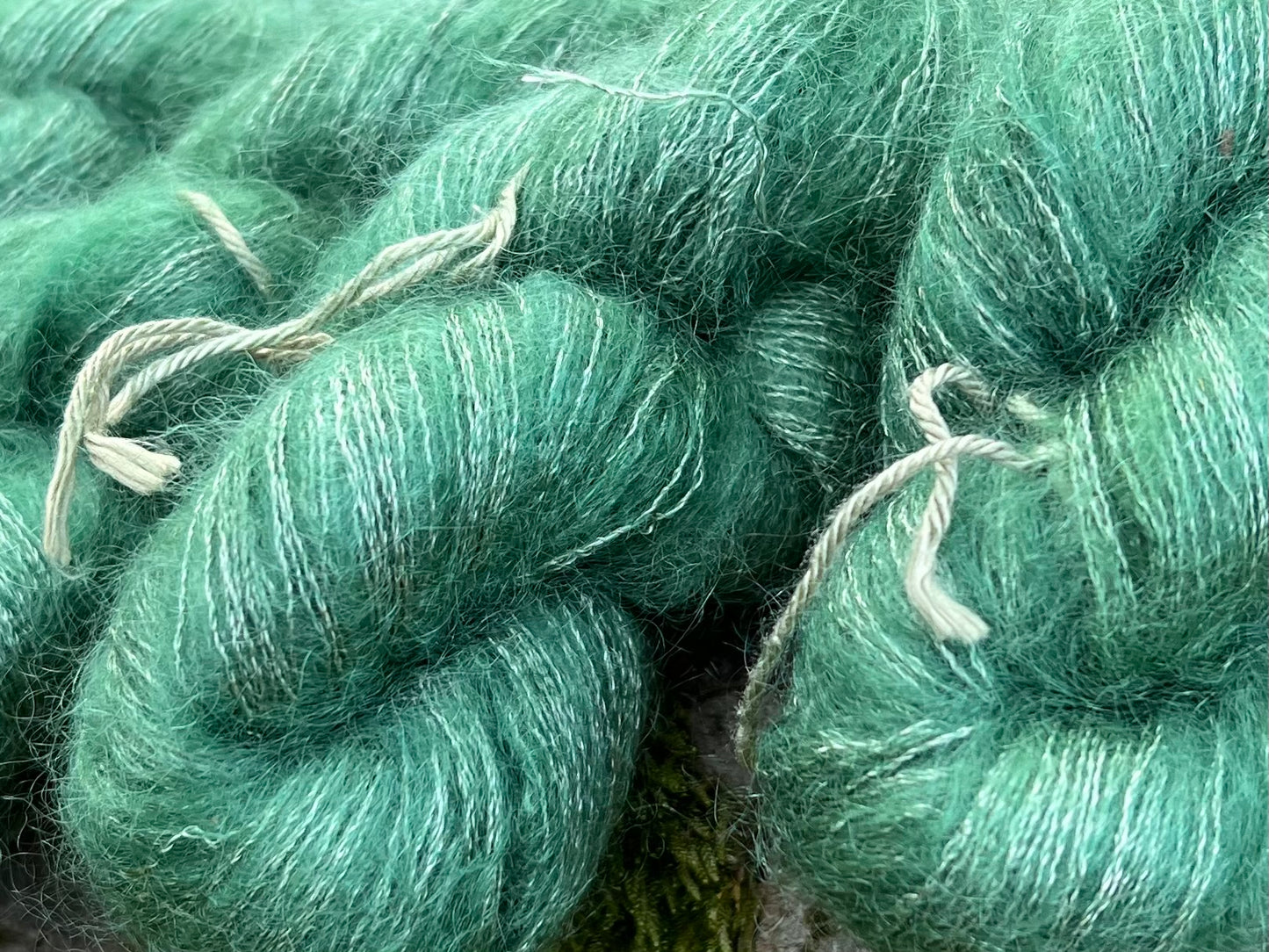 Håndfarvet silkemohair 60/40