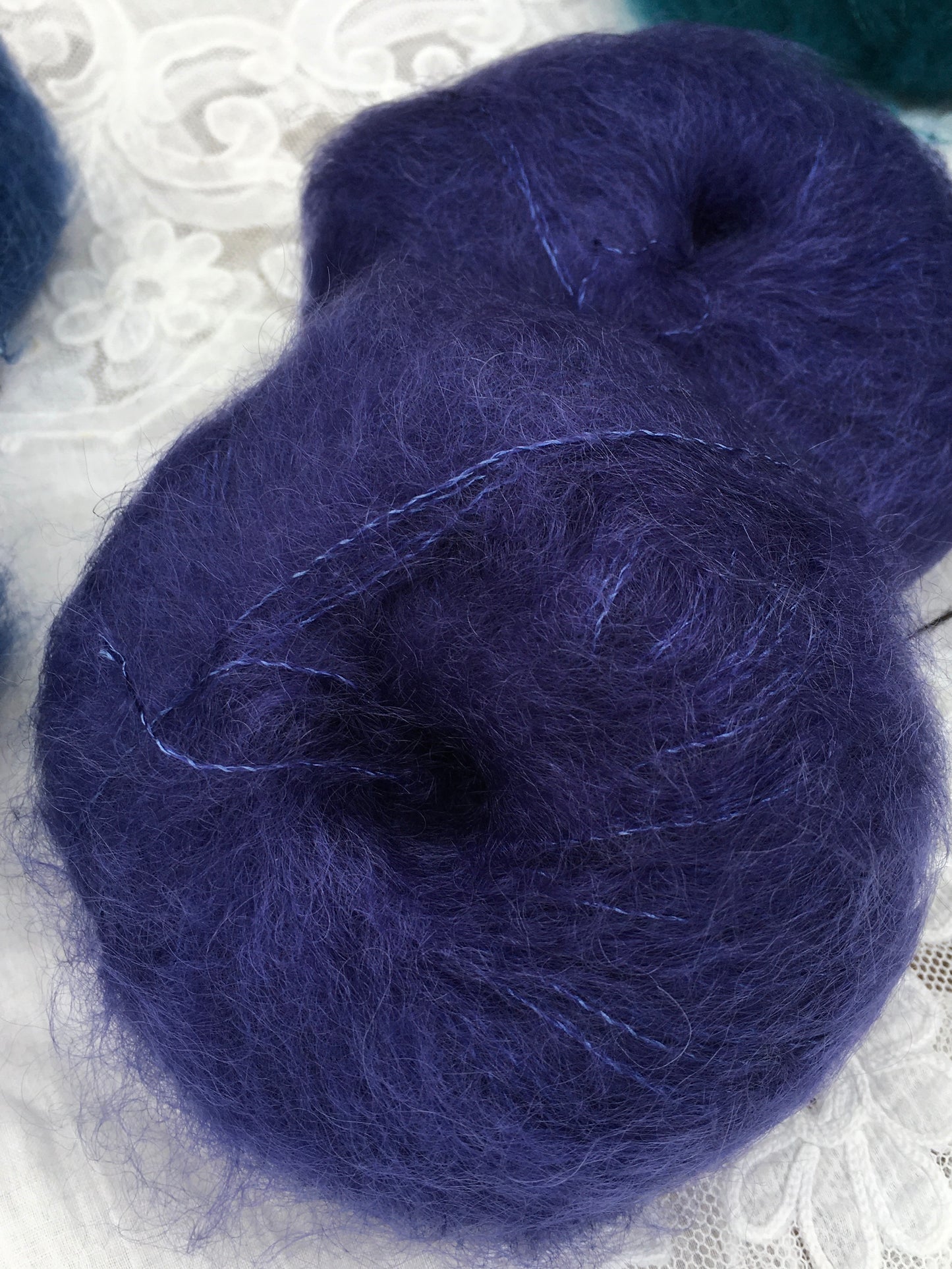 Silkemohair 80/20 Blå/Lilla