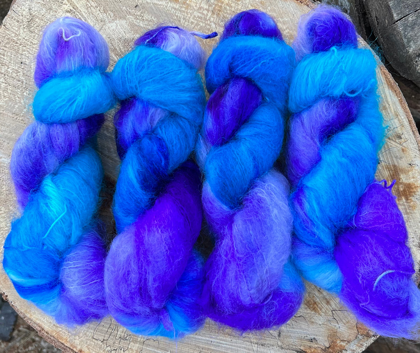 Håndfarvet Chunky Mohair
