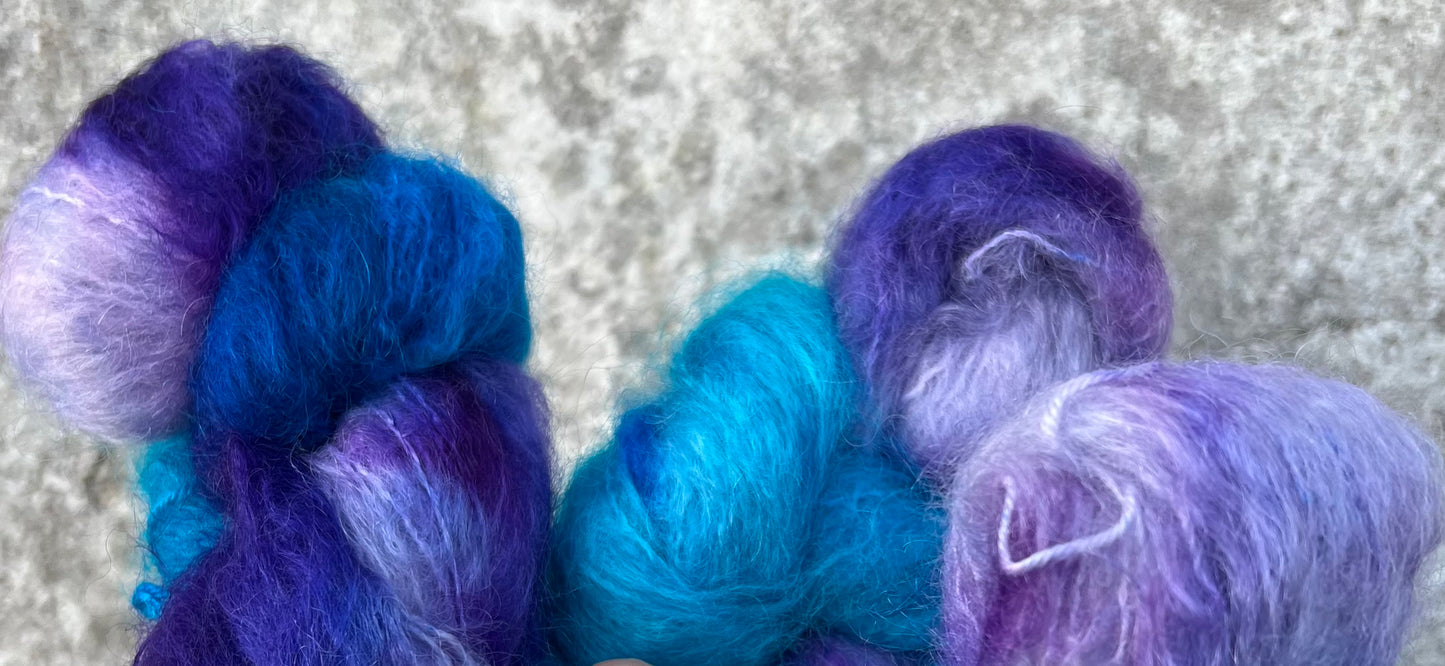 Håndfarvet Chunky Mohair