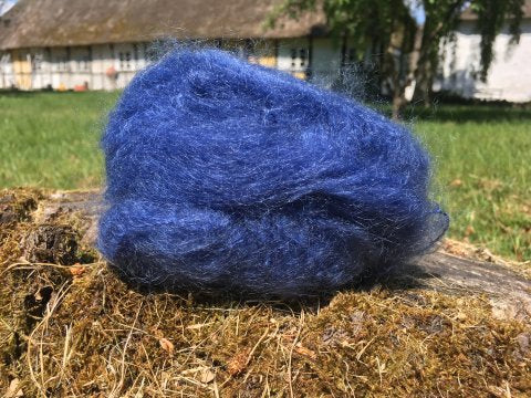 Chunky Mohair Jeansblå