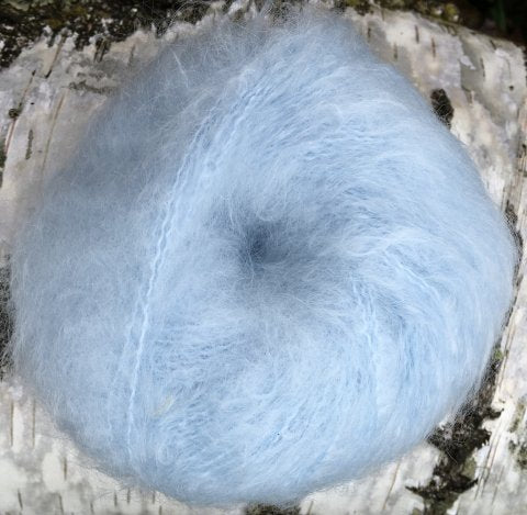 Chunky Mohair Lys Blå