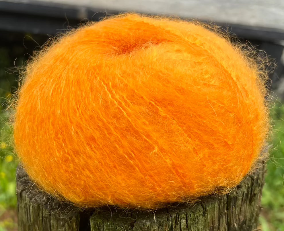 Chunky mohair - 98% kidmohair og 2% nylon