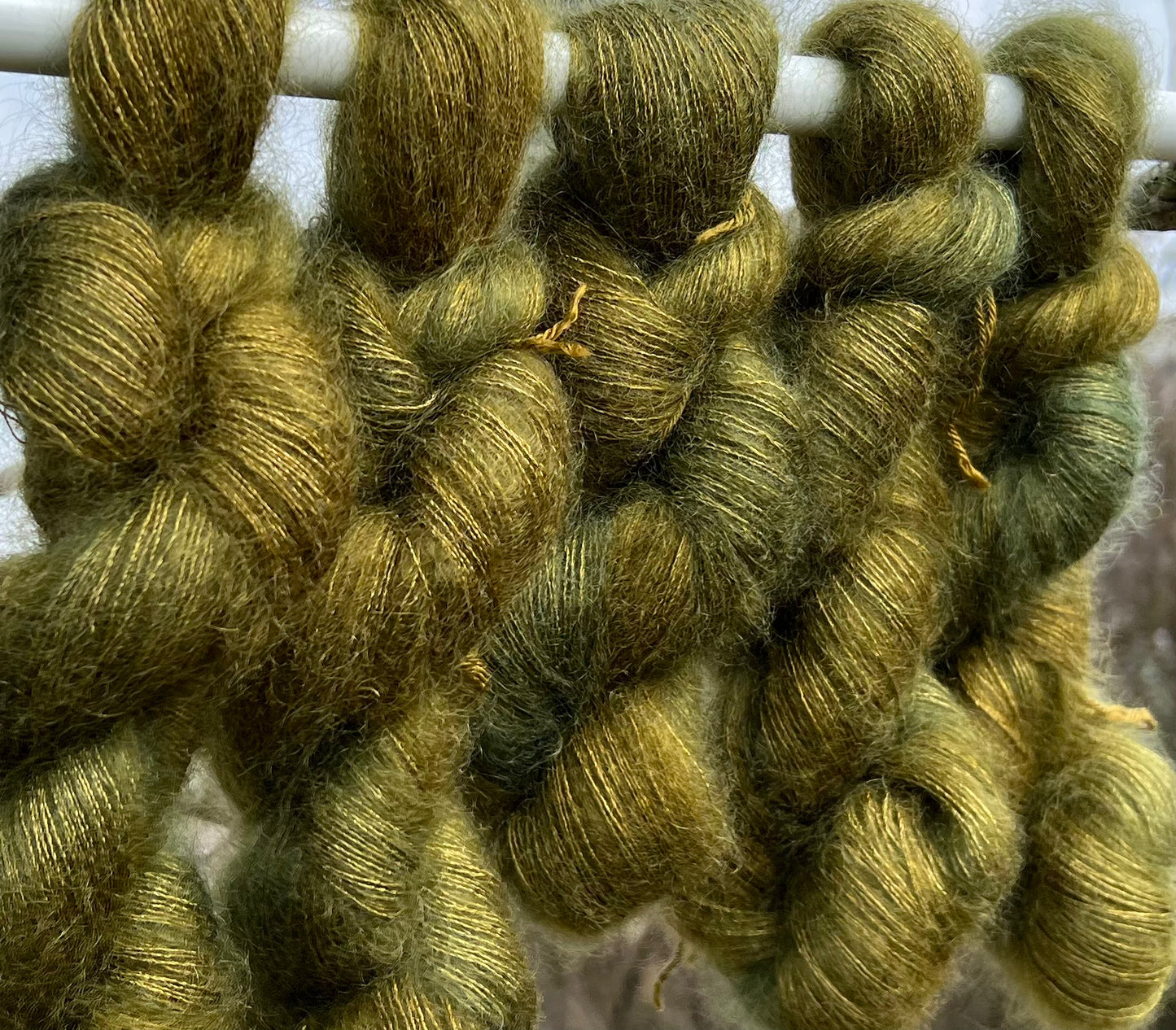 Håndfarvet silkemohair 60/40