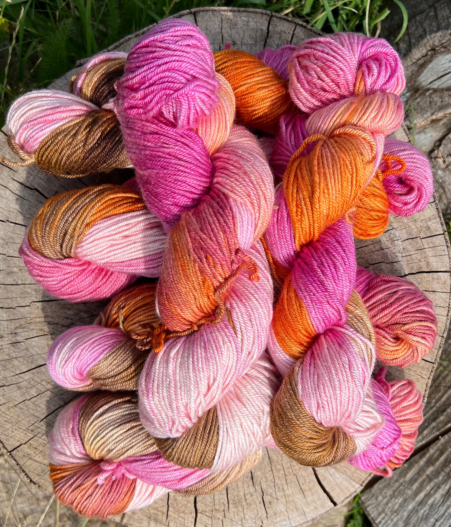 Håndfarvet sw merino og morbærsilke 50/50