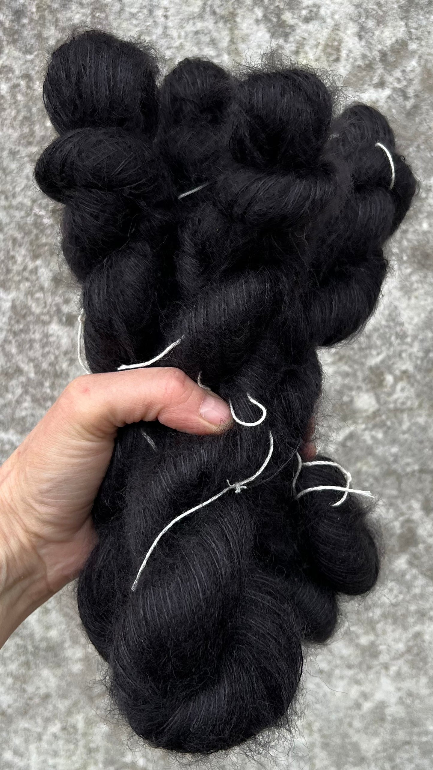 Silkemohair 60/40 Sort