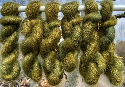 Håndfarvet silkemohair 60/40