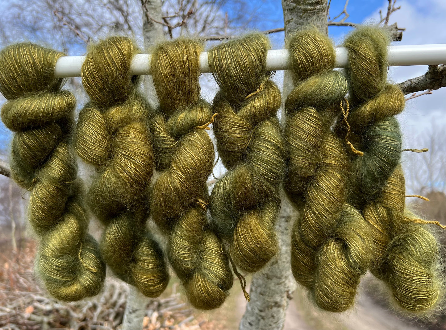 Håndfarvet silkemohair 60/40
