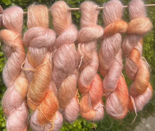 Håndfarvet silkemohair 60/40
